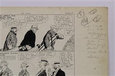 Original Clare Briggs Pen & Ink 'Oh Man' Cartoon For New York Tribune - March 17, 1928