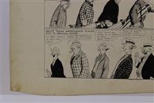 Original Clare Briggs Pen & Ink 'Oh Man' Cartoon For New York Tribune - March 17, 1928