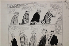 Original Clare Briggs Pen & Ink 'Oh Man' Cartoon For New York Tribune - March 17, 1928