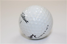 Ricky Barnes Signed Titleist 1 Logo Golf Ball JSA ALOA