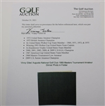 Vinny Giles' Augusta National Golf Club 1969 Masters Tournament Amateur Dinner Photo in Folder