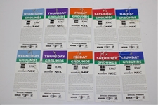 2001 American Express Press Ticket Set Plus Senior Amateur Tickets - Events Cancelled 9/11