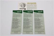 2001 American Express Press Ticket Set Plus Senior Amateur Tickets - Events Cancelled 9/11