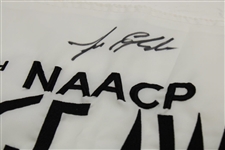 Lee Elder Signed 40th NAACP Image Awards Celebrity Golf Challenge Embroidered Flag JSA ALOA