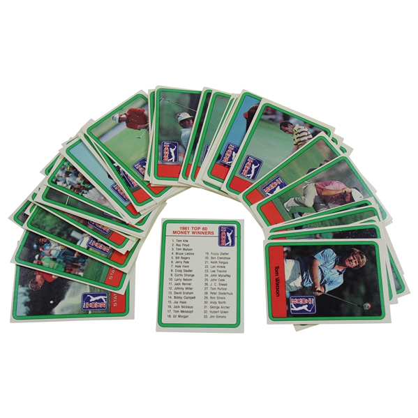 1982 PGA Tour Money Winners Complete Set of Cards with Stat Leaders