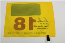 Gary Player Signed 2001 OPEN Flag with Years Won & 'Final Round of OPEN Championship' JSA ALOA