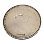 Gary Player's 1957 Dunlop Professional Matchplay Championship Runner-Up Medal with Provenance Letter
