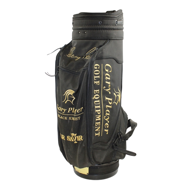 Gary Players Personal Black & Gold Gary Player Black Knight Par Saver Full Size Golf Bag with Provenance Letter