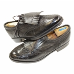 Gary Players Personal Pair of Black Golf Shoes with Valencia CC Shoe Horns with Provenance Letter