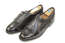 Gary Player's Personal Pair of Black Golf Shoes with Valencia CC Shoe Horns with Provenance Letter