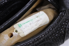 Gary Player's Personal Pair of Black Golf Shoes with Valencia CC Shoe Horns with Provenance Letter