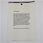 Tiger Woods Signed Ltd Ed out of 8 Nike Golf Shoe in Original Bag & Box with COA Letter JSA ALOA