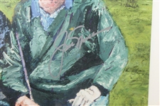Arnold Palmer, Jack Nicklaus, & Gary Player 'The Big Three' Signed Canvas Print - Swilken Bridge JSA ALOA