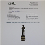 Hal Sutton's - Arnold Palmer Award Presented To 1983 Leading Tour Money Winner - 17lbs!