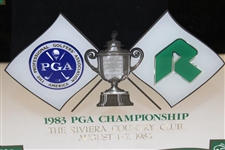 Champion Hal Sutton's 1983 PGA Championship at Riviera Country Club Mirror Wannamaker Trophy Tray