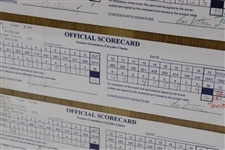 Champion Hal Sutton's Signed Official 2000 Greater Greensboro Chrysler Thurs-Sunday Scorecards JSA ALOA
