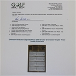 Champion Hal Sutton's Signed Official 2000 Greater Greensboro Chrysler Thurs-Sunday Scorecards JSA ALOA