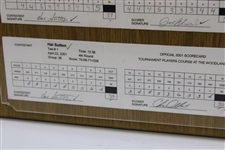 Champion Hal Sutton's Signed Official 2001 Shell Houston Open Thurs-Sunday Scorecards JSA ALOA