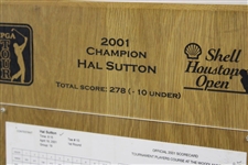 Champion Hal Sutton's Signed Official 2001 Shell Houston Open Thurs-Sunday Scorecards JSA ALOA