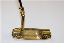 Champion Hal Sutton's PING Gold Plated PAL Putter for 1985 Southwest Classic Win