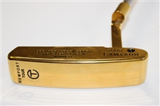 Champion Hal Sutton's Scotty Cameron Gold Plated Newport Tour Putter for 2000 Greater Greensboro Classic Win