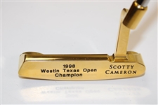 Champion Hal Sutton's Scotty Cameron Gold Plated Newport Putter for 1998 Westin Texas Open Win