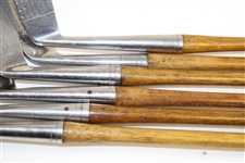 MacGregor Duralite Irons: 1,2,5,6,9,10 (putter) with Shaft Stamps