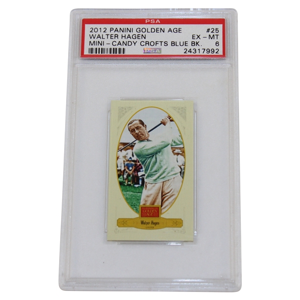 Walter Hagen 2012 Panini Golden Age Card #25 PSA Slabbed & Graded 6 EX-MT 24317992