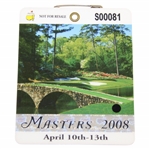 2008 Masters Tournament SERIES Badge #S00081