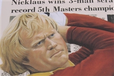 Jack Nicklaus Signed 1975 Masters 'Golfer of the Century' Print with Jack Golden Bear Hologram