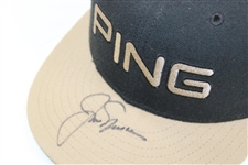 Jack Nicklaus Signed PING Gold & Black Fitted Hat - Size 7 1/8 JSA ALOA