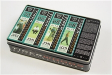 Tiger Slam Commemorative Golf Ball Tins for Masters, PGA, US Open, & OPEN Victories - Complete Set