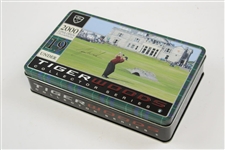 Tiger Slam Commemorative Golf Ball Tins for Masters, PGA, US Open, & OPEN Victories - Complete Set