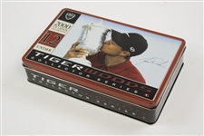 Tiger Slam Commemorative Golf Ball Tins for Masters, PGA, US Open, & OPEN Victories - Complete Set