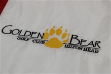 Jack Nicklaus Golden Bear Golf Club Course Flown Red & White Embroidered Flag