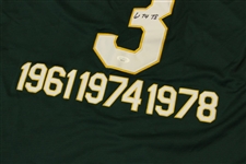 Gary Player Signed Masters Themed Green #3 Jersey with Dates Inscribed & Embroidered JSA #MM13707