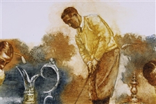 Original Bobby Jones Oil Painting 'The Jones Grand Slam' by Artist Robert Fletcher - Framed
