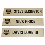 2002 PGA Championship at Hazeltine Locker Name Plates - Nick Price, Davis Love III, & Steve Elkington