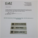 2002 PGA Championship at Hazeltine Locker Name Plates - Nick Price, Davis Love III, & Steve Elkington
