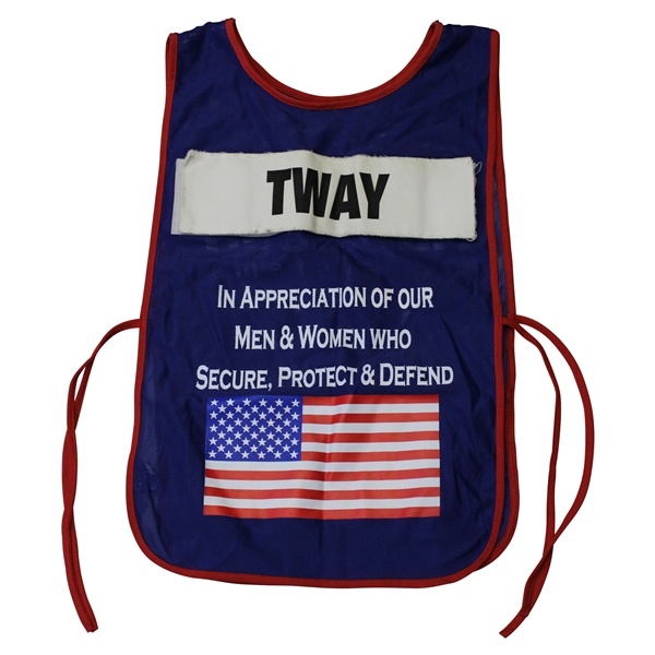Bob Tway Official USA Caddie Bib from Champions Tour Charles Schwab Cup - Bob Burns Collection