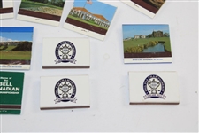 1999 US Open Pinehurst, 2008 PGA Oakland Hills, Glen Abbey, & OPEN Championship Assorted Match Books