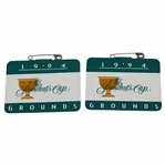 Pair of 1994 The Presidents Cup Cup Grounds Passes - Bob Burns Collection