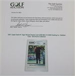 2001 Upper Deck #1 Tiger Woods Rookie Card GEM Mint 10 GEM Grading Inc. Slabbed Card - Bob Burns Collection