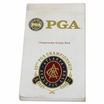 2011 PGA Championship at Atlanta Athletic Club Used Yardage Book Bob Burns Caddie on Steve Elkington Bag