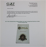 2011 PGA Championship at Atlanta Athletic Club Used Yardage Book Bob Burns Caddie on Steve Elkington Bag