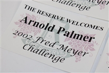 2002 Fred Meyer Challenge 'Welcomes' Name Plates with Palmer, Nicklaus, Stadler, & Elkington