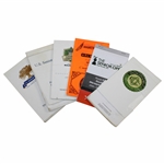 Six (6) Various Senior Tour Used Yardage Books - (2006, 2013 & 2014 US), (2009 & 2014 PGA) & 2013 Brit Open