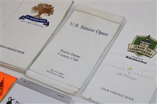 Six (6) Various Senior Tour Used Yardage Books - (2006, 2013 & 2014 US), (2009 & 2014 PGA) & 2013 Brit Open