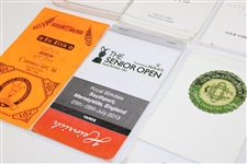 Six (6) Various Senior Tour Used Yardage Books - (2006, 2013 & 2014 US), (2009 & 2014 PGA) & 2013 Brit Open
