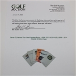 Six (6) Various Senior Tour Used Yardage Books - (2006, 2013 & 2014 US), (2009 & 2014 PGA) & 2013 Brit Open